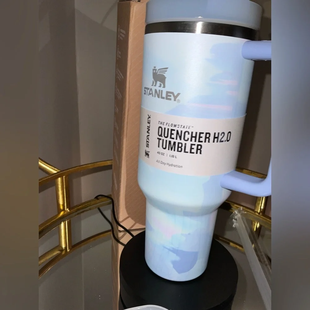 STANLEY Quencher H2.0 FlowState Tumbler Cool Serene Brushstrokes NIB +extras - Picture 3 of 11